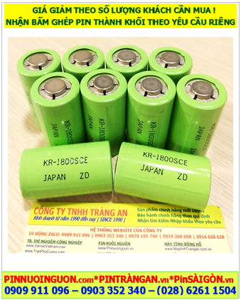 Cadnica KR1800SCE; Pin sạc Panasonic Cadnica KR1800SCE (SC1800mAh 1.2v) /Xuất xứ NHẬT